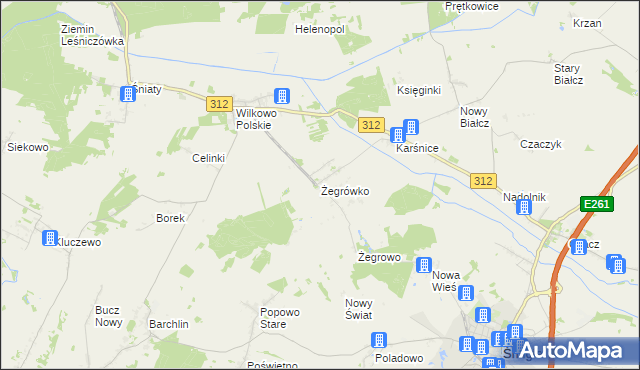mapa Żegrówko, Żegrówko na mapie Targeo