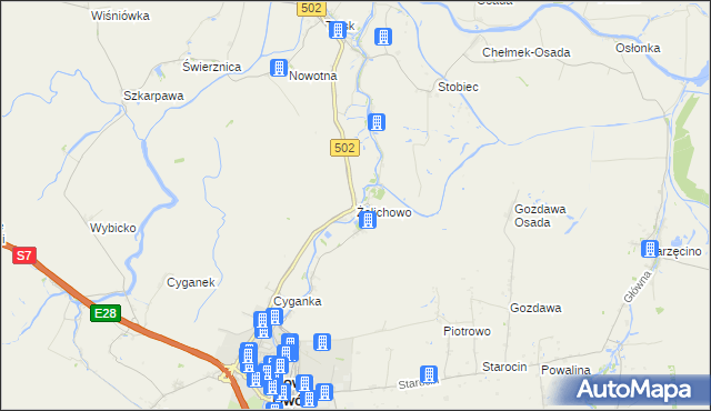 mapa Żelichowo gmina Nowy Dwór Gdański, Żelichowo gmina Nowy Dwór Gdański na mapie Targeo