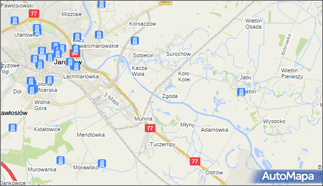 mapa Zgoda gmina Jarosław, Zgoda gmina Jarosław na mapie Targeo