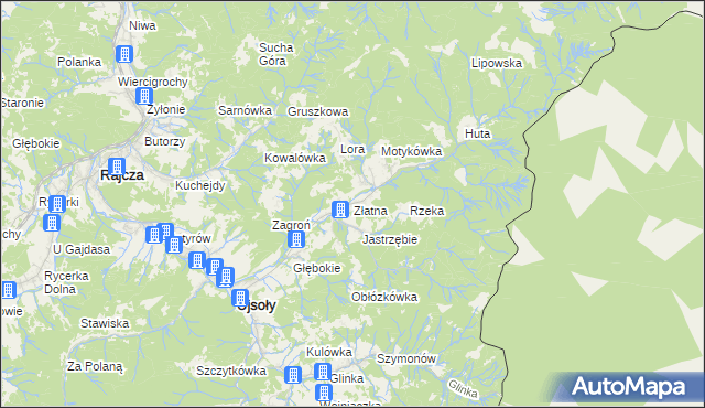 mapa Złatna, Złatna na mapie Targeo