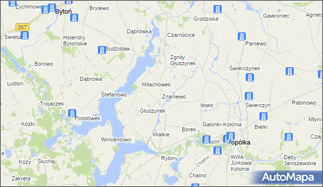 mapa Znaniewo, Znaniewo na mapie Targeo