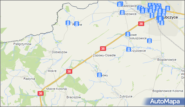 mapa Zopowy-Osiedle, Zopowy-Osiedle na mapie Targeo