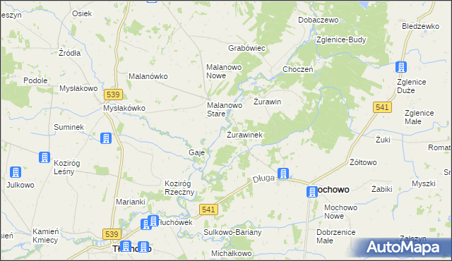 mapa Żurawinek, Żurawinek na mapie Targeo