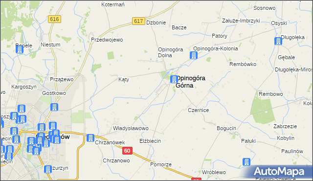 mapa Zygmuntowo gmina Opinogóra Górna, Zygmuntowo gmina Opinogóra Górna na mapie Targeo