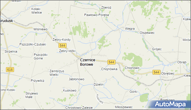 mapa Nowe Czernice, Nowe Czernice na mapie Targeo