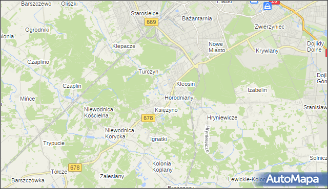 mapa Horodniany, Horodniany na mapie Targeo