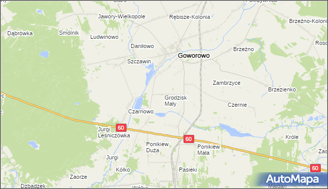 mapa Grodzisk Mały, Grodzisk Mały na mapie Targeo