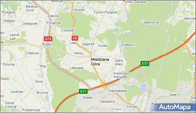 mapa Kostomłoty Drugie, Kostomłoty Drugie na mapie Targeo