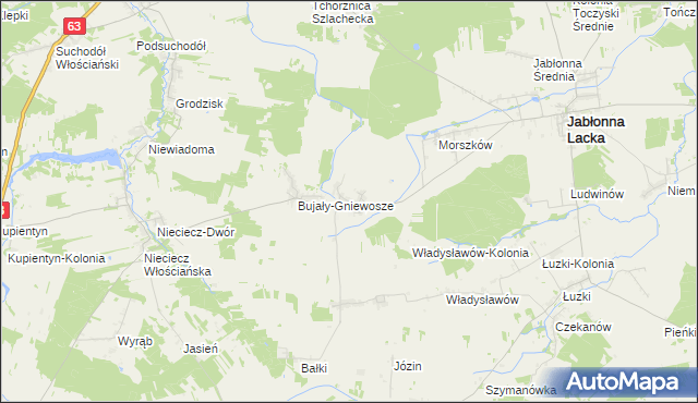 mapa Bujały-Mikosze, Bujały-Mikosze na mapie Targeo