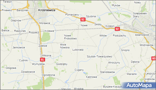 mapa Szubsk Duży, Szubsk Duży na mapie Targeo