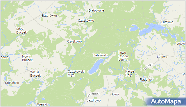 mapa Zaleśniak, Zaleśniak na mapie Targeo