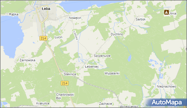 mapa Szczenurze, Szczenurze na mapie Targeo