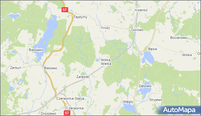 mapa Wólka Wielka, Wólka Wielka na mapie Targeo