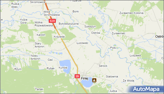 mapa Zagrody Łukówieckie, Zagrody Łukówieckie na mapie Targeo