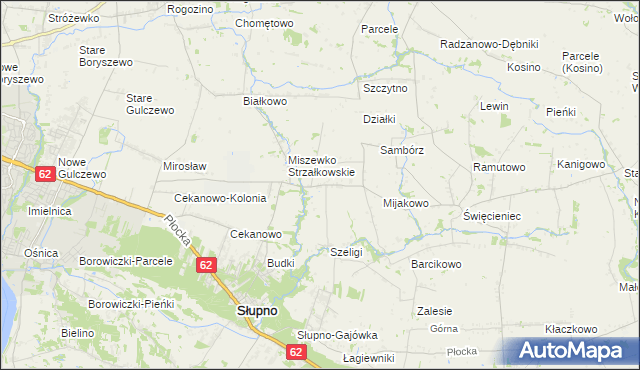 mapa Miszewko-Stefany, Miszewko-Stefany na mapie Targeo