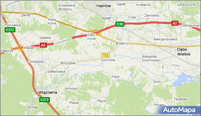 mapa Duchnów, Duchnów na mapie Targeo
