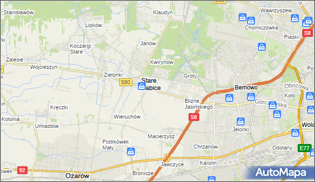 mapa Latchorzew, Latchorzew na mapie Targeo
