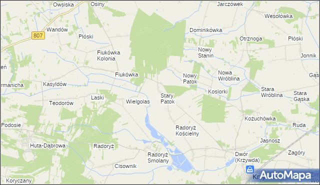 mapa Stary Patok, Stary Patok na mapie Targeo
