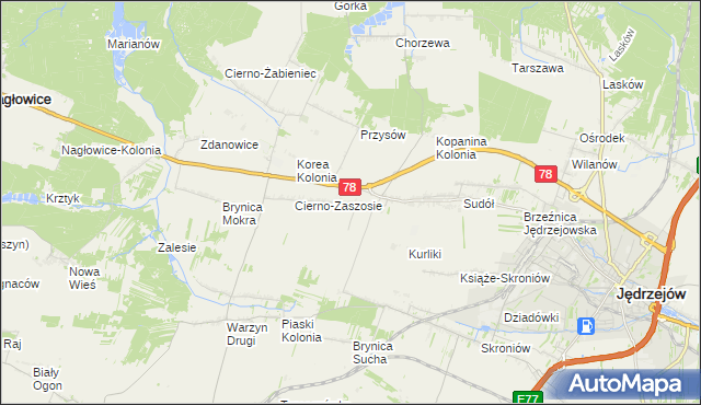 mapa Prząsław, Prząsław na mapie Targeo