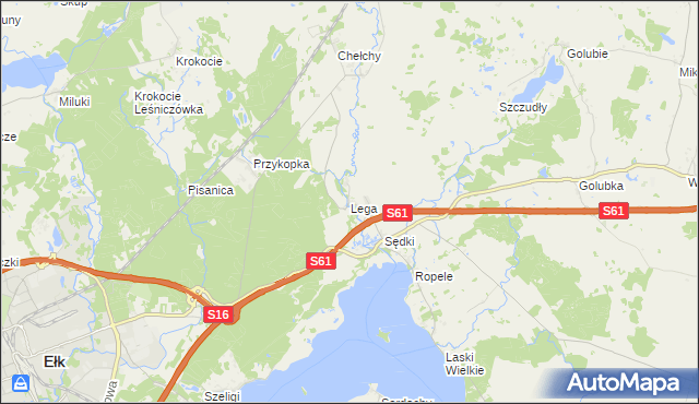 mapa Lega, Lega na mapie Targeo