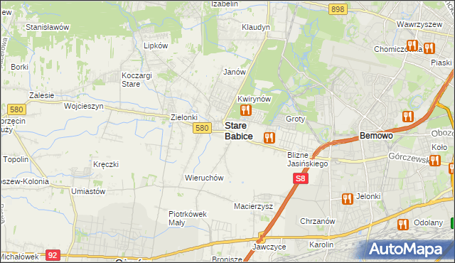 mapa Babice Nowe, Babice Nowe na mapie Targeo