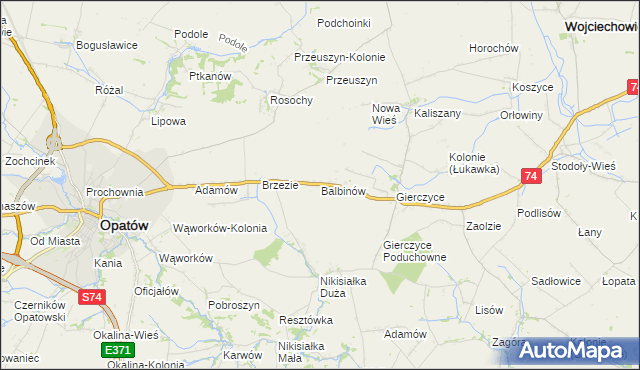 mapa Balbinów, Balbinów na mapie Targeo