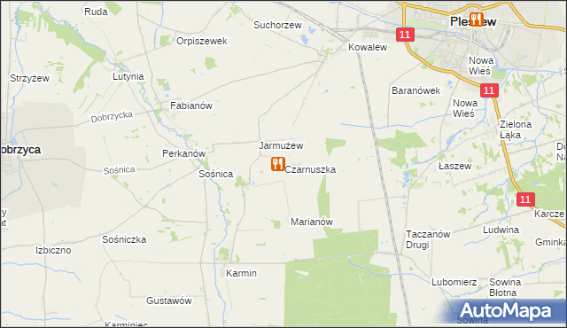 mapa Czarnuszka, Czarnuszka na mapie Targeo