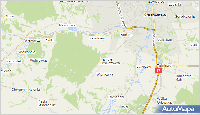 mapa Namule Leśniczówka, Namule Leśniczówka na mapie Targeo