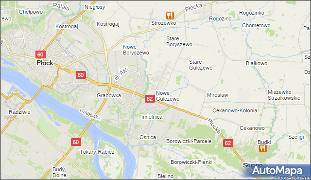 mapa Nowe Gulczewo, Nowe Gulczewo na mapie Targeo