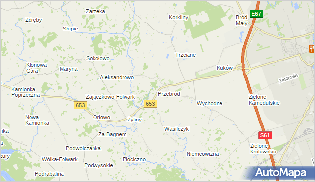 mapa Przebród, Przebród na mapie Targeo