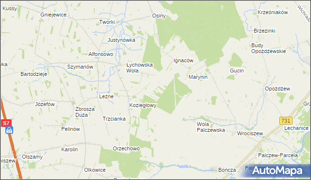 mapa Dobra Wola gmina Jasieniec, Dobra Wola gmina Jasieniec na mapie Targeo