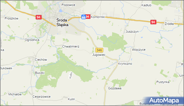 mapa Jugowiec, Jugowiec na mapie Targeo