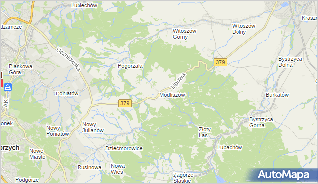 mapa Modliszów, Modliszów na mapie Targeo