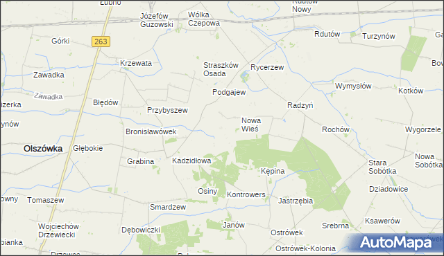 mapa Piotrkówek gmina Grabów, Piotrkówek gmina Grabów na mapie Targeo