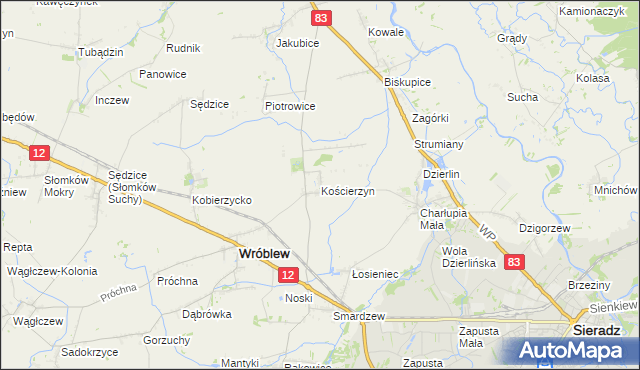 mapa Kościerzyn, Kościerzyn na mapie Targeo