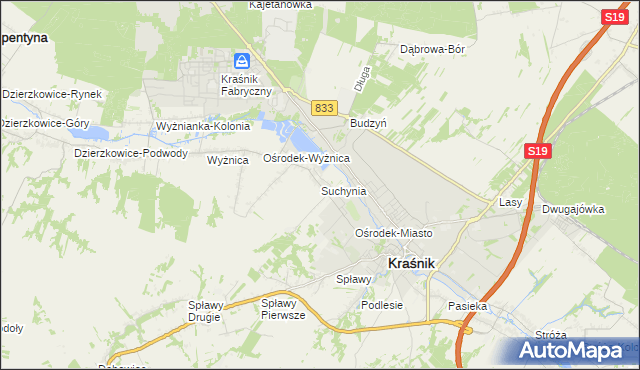 mapa Suchynia, Suchynia na mapie Targeo
