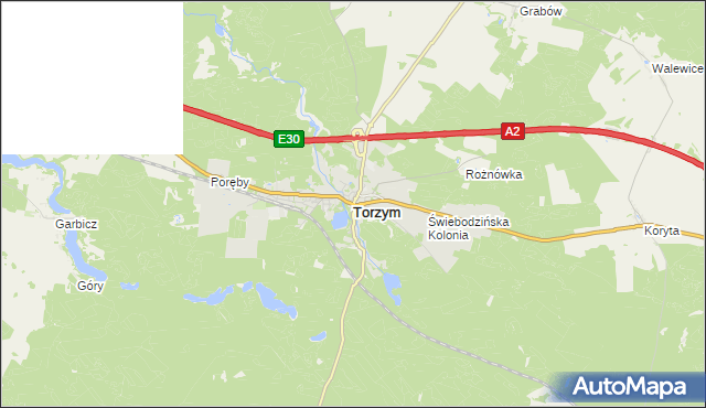 mapa Torzym, Torzym na mapie Targeo