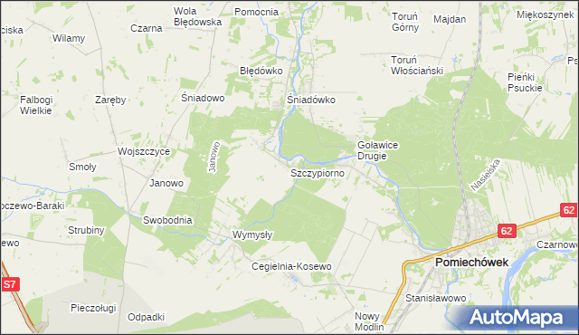 mapa Szczypiorno, Szczypiorno na mapie Targeo