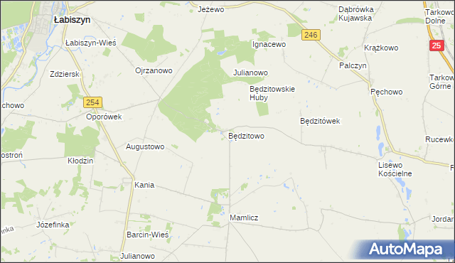 mapa Będzitowo, Będzitowo na mapie Targeo