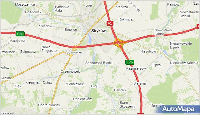 mapa Cesarka, Cesarka na mapie Targeo