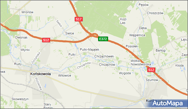 mapa Chrząchówek, Chrząchówek na mapie Targeo