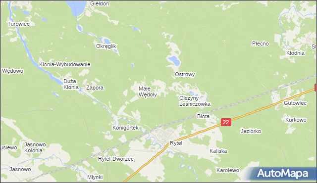 mapa Duże Wędoły, Duże Wędoły na mapie Targeo