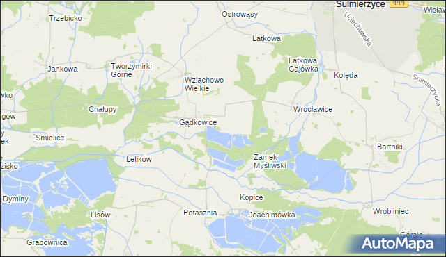 mapa Gądkowice Leśniczówka, Gądkowice Leśniczówka na mapie Targeo