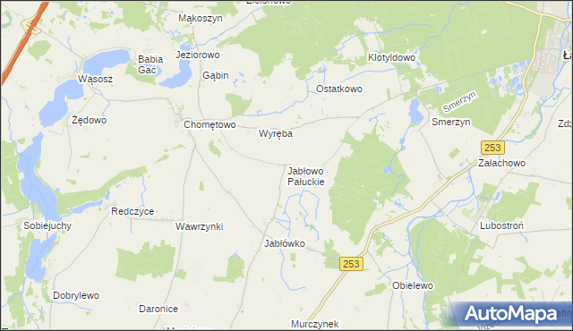 mapa Jabłowo Pałuckie, Jabłowo Pałuckie na mapie Targeo