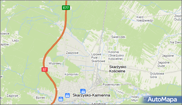 mapa Lipowe Pole Skarbowe, Lipowe Pole Skarbowe na mapie Targeo