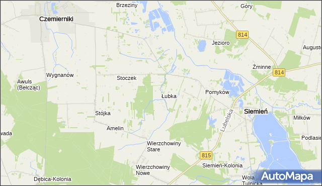 mapa Łubka, Łubka na mapie Targeo