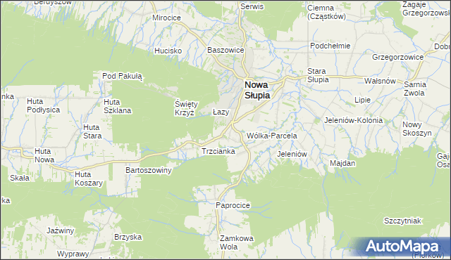 mapa Milanowska Wólka, Milanowska Wólka na mapie Targeo