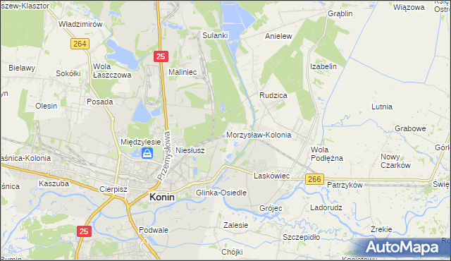 mapa Morzysław-Kolonia, Morzysław-Kolonia na mapie Targeo