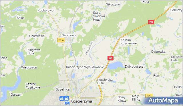 mapa Nowa Wieś Kościerska, Nowa Wieś Kościerska na mapie Targeo