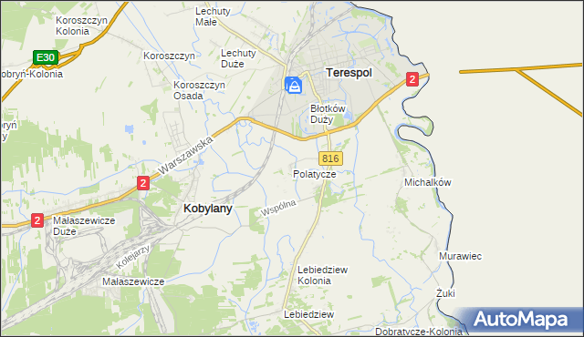 mapa Polatycze, Polatycze na mapie Targeo
